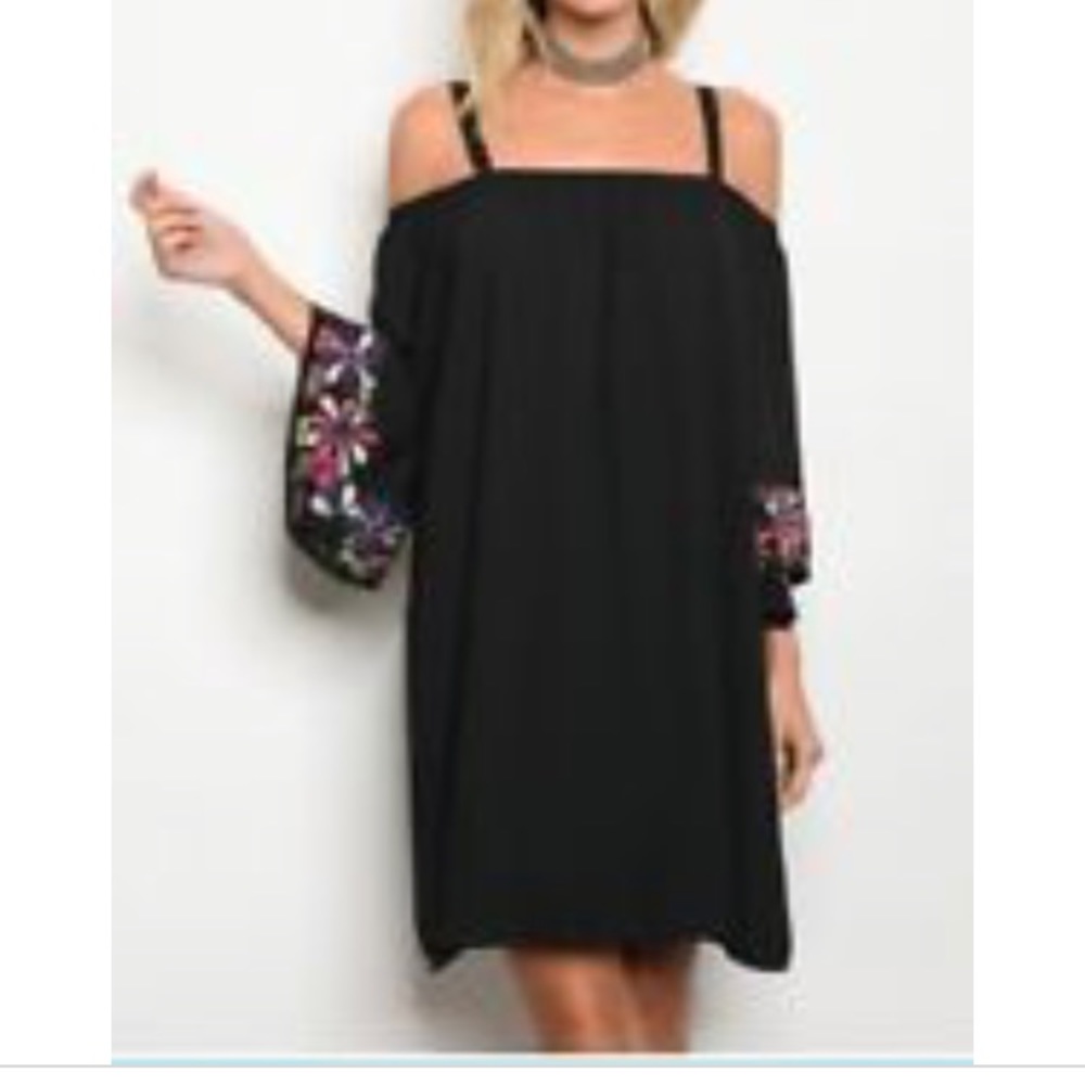 Bohemian cold shoulder dress